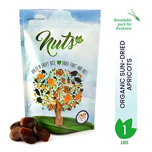 Nuts U.S. - Organic Sun-Dried Apricots | No Added Sugar And Arti