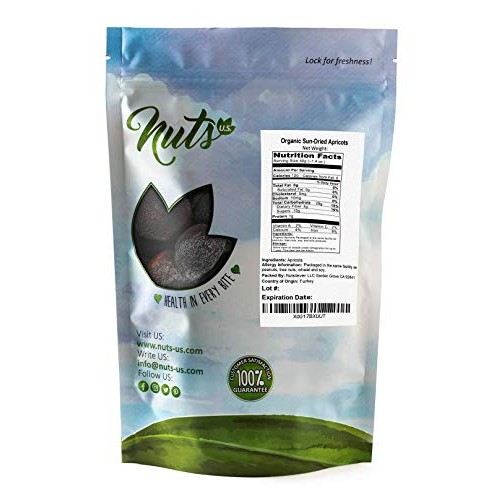Nuts U.S. - Organic Sun-Dried Apricots | No Added Sugar And Arti