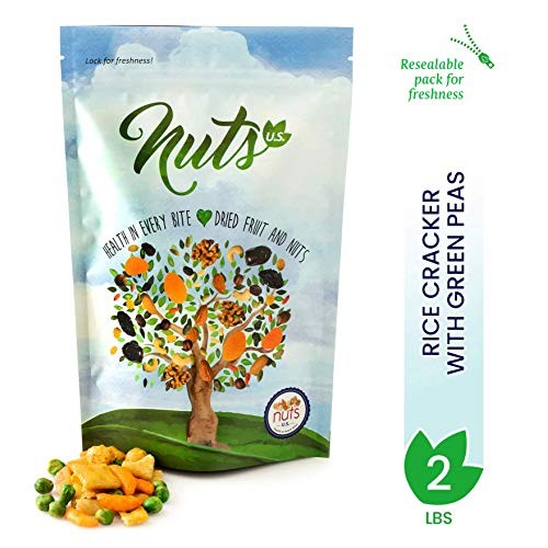 Nuts U.S. - Oriental Rice Crackers With Green Peas In Resealable