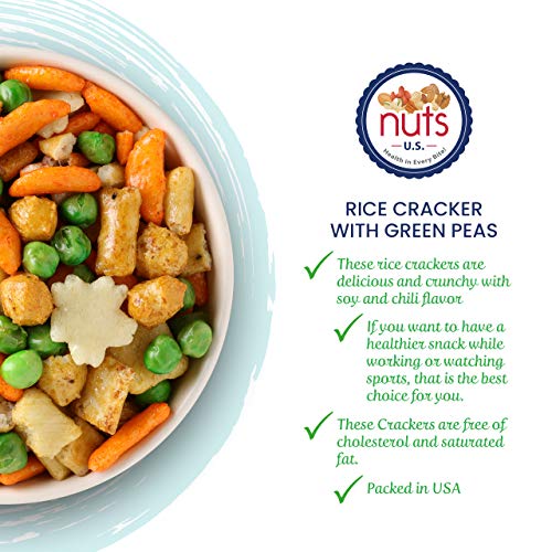 Nuts U.S. - Oriental Rice Crackers With Green Peas In Resealable