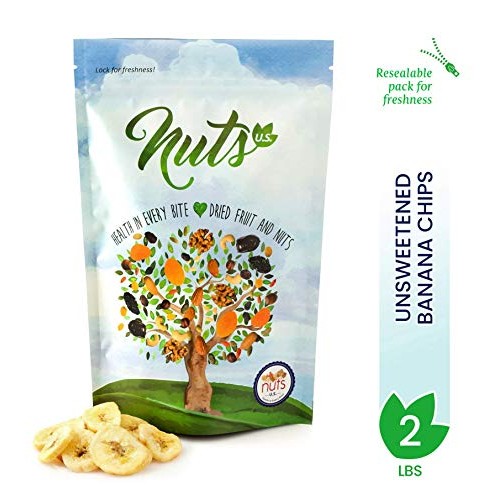 Nuts U.S. - Unsweetened Banana Chips, No Sulphure Added &Amp; No Art