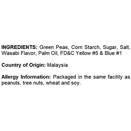Nuts U.S. - Wasabi Coated Green Peas, Crunchy &Amp; Spicy In Reseala