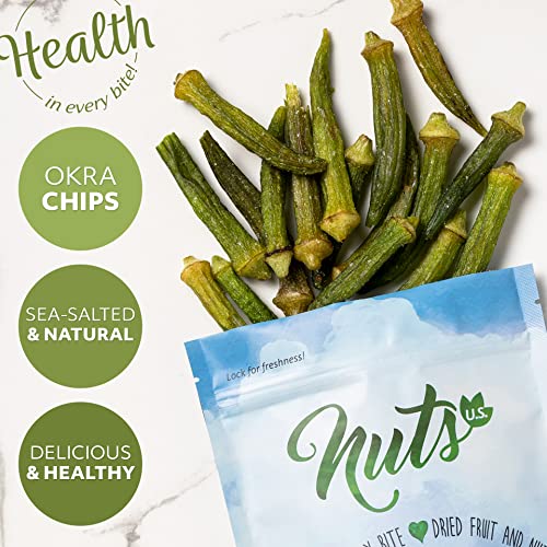 Okra Chips, Sea-Salted, No Color Added, No Sugar Added, Natural,...