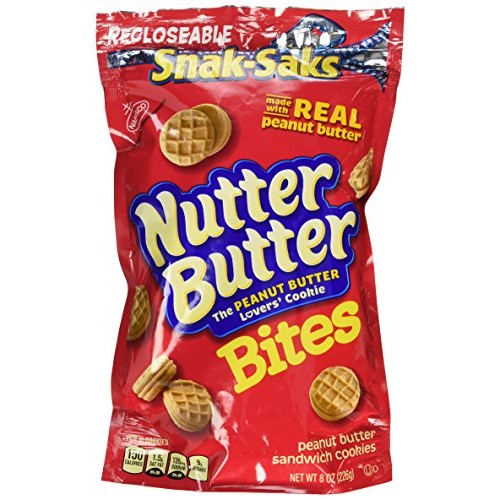 Nabisco, Mini Nutter Butter, Bite Size Snak-Saks, 8Oz Bag Pack