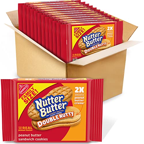 Nutter Butter Double Nutty Peanut Butter Sandwich Cookies, 12 Pa