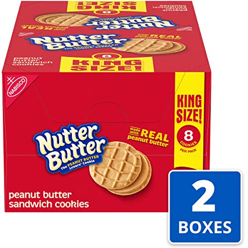 Nutter Butter King Size Sandwich Cookies, Peanut Butter, 2.18 Po