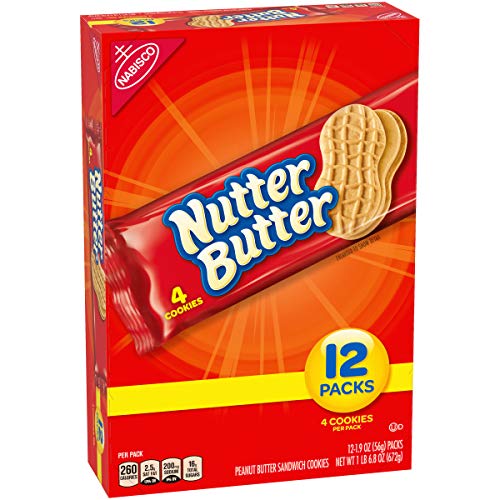 Nutter Butter Peanut Butter Sandwich Cookies, 12 Count Of 1.9 O