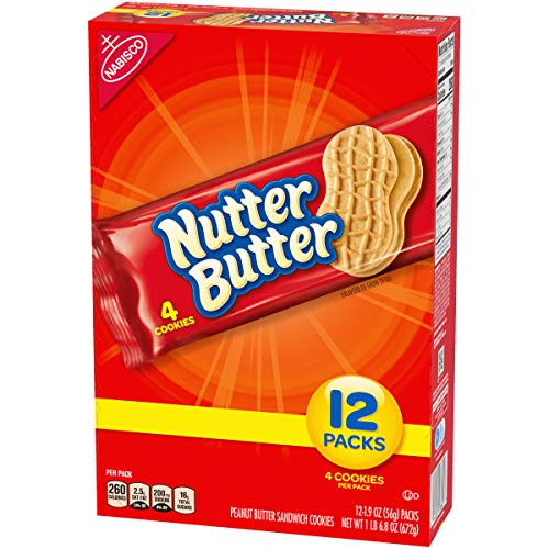 Nutter Butter Peanut Butter Sandwich Cookies, 12 Count Of 1.9 O