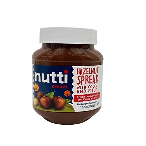 Nutti Cream Chocolate Hazelnut Spread with Cocoa and Milk, 13 oz...