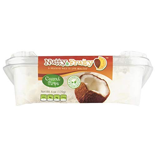 Nutty &Amp; Fruity Dried Coconut Strips- Two 6 Oz. Packages