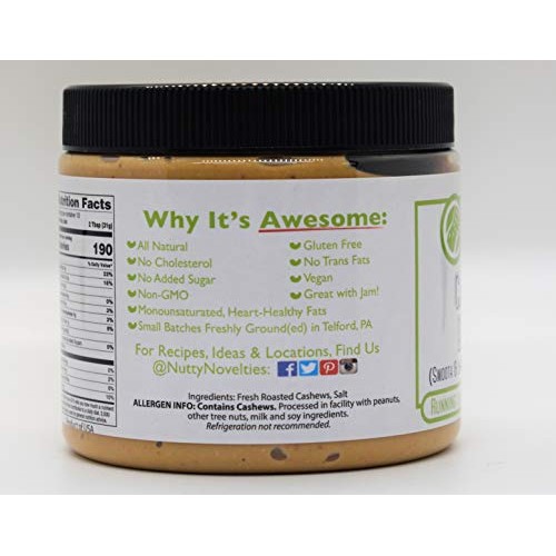 Nutty Novelties Cashew Butter - All-Natural Ingredients, Respons