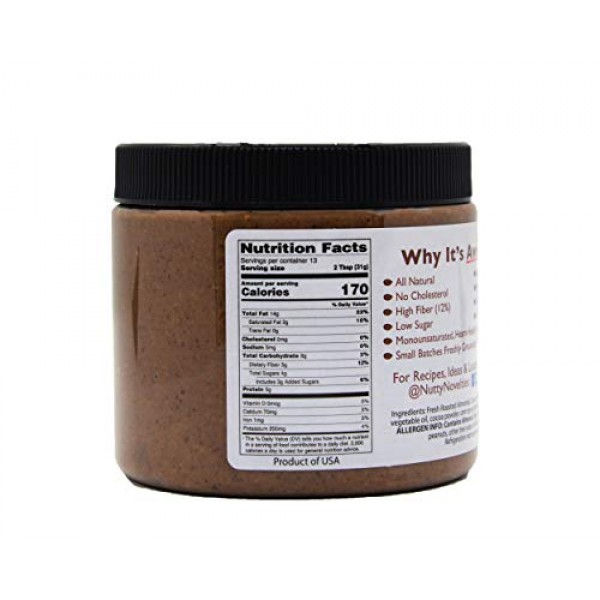 Nutty Novelties Dark Chocolate Almond Butter - High Protein, Swe...