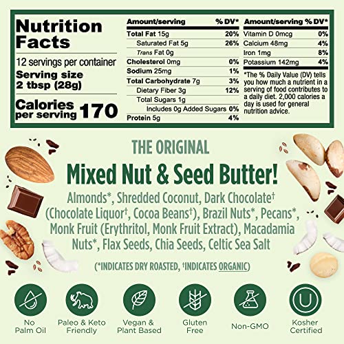 Keto Dark Chocolate Nut Butter by NuttZo | Crunchy Coconut + 7 N... Keto Dark Chocolate Nut Butter by NuttZo | Crunchy Coconut + 7 N...