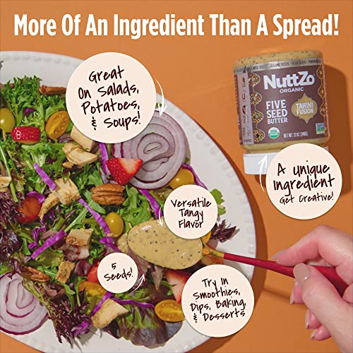 NuttZo Organic Tahini Fusion 5 Seed Butter Spread | Sesame Seeds...
