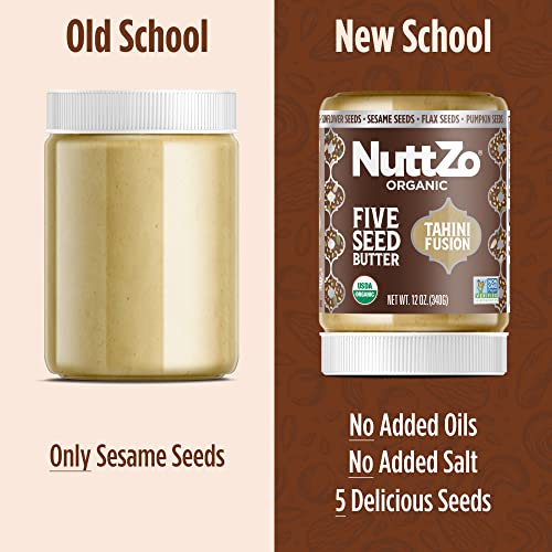 NuttZo Organic Tahini Fusion 5 Seed Butter Spread | Sesame Seeds...