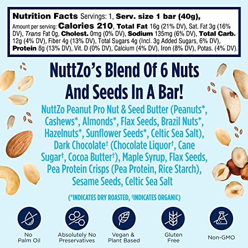 NuttZo Peanut Butter Chocolate: 6 Nut & Seed Butter Chilled Bar ...