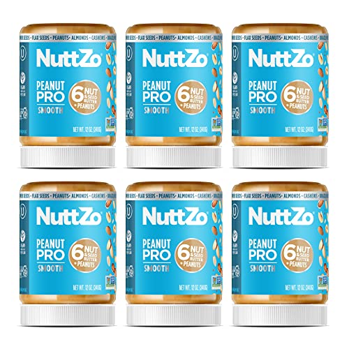 NuttZo Peanut Pro Smooth Nut Butter Spread | Peanut Butter + Cas...