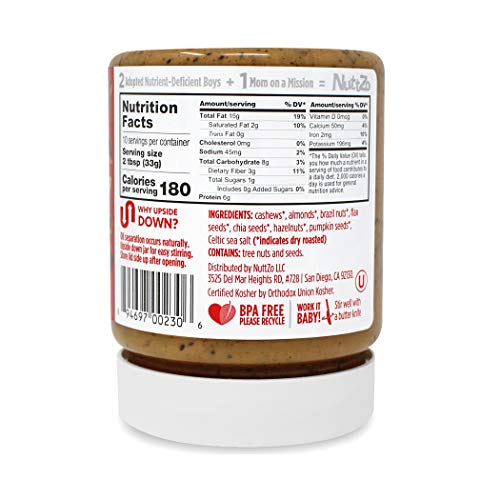 Nuttzo Power Fuel Nut Butter, Crunchy, Natural, Seven Nuts &Amp; See