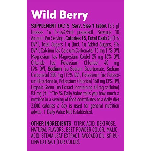 Nuun Sport + Caffeine: Electrolyte Drink Tablets | Wild Berry |