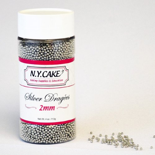 Siliver Dragees 2Mm By Ny Cake 4Oz
