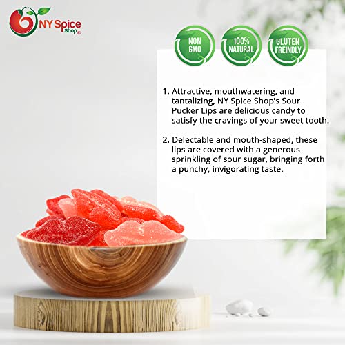Ny Spice Shop Sour Pucker Gummy Lips Candy – Lickey Lips Strawbe