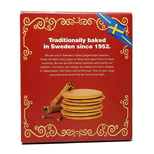 Nyakers Swedish Gingersnaps Cookies Ginger Snaps Original Flavor