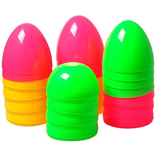 24 Pack Plastic Easter Eggs for Easter Basket Hunt Egg Party Cla...