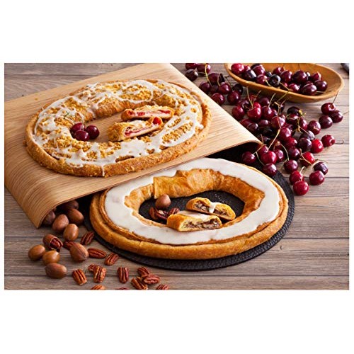 Danish Kringle Pair - Cherry Cheese &Amp; Pecan, Danish Pastry, Food