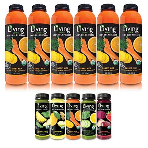 O2 Living Juice Carrot Kick Organic Cold Pressed Juice, No Sugar