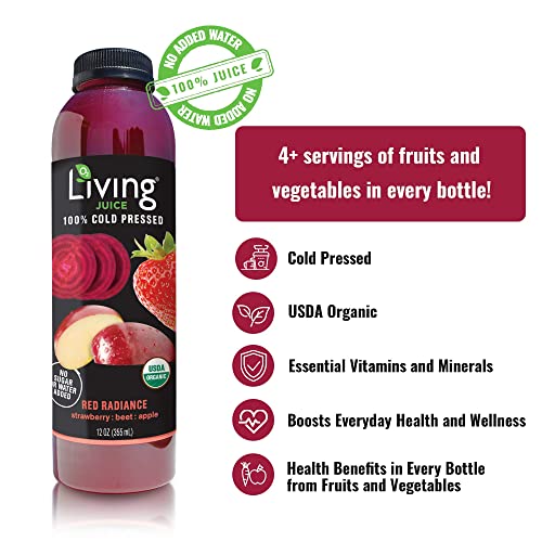 O2 Living Juice Red Radiance Organic Cold Pressed Juice, No Suga...
