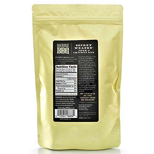 Oakridge Bbq Secret Weapon Pork &Amp; Chicken Rub - 16 Ounce