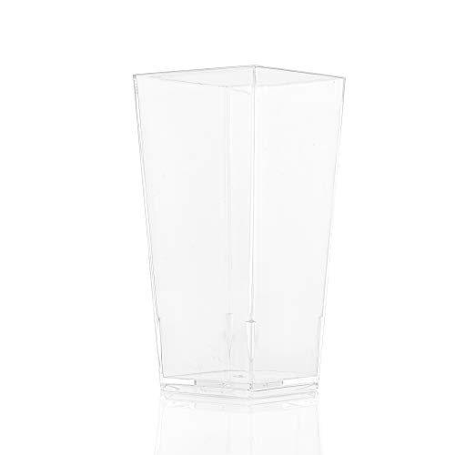 Oasis Creations Tall Square Dessert Cup 3 Ounce - Durable Crysta...