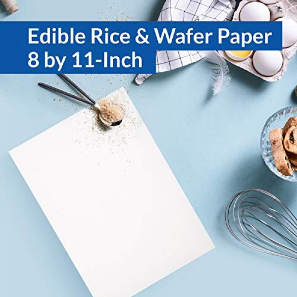Oasis Supply Edible Rectangle Rice and Wafer Paper, 8 by 11-Inch...