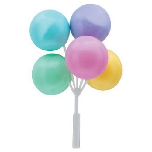 Oasis Supply 6 Piece Balloon Clusters For Cup Cakes, Multicolor