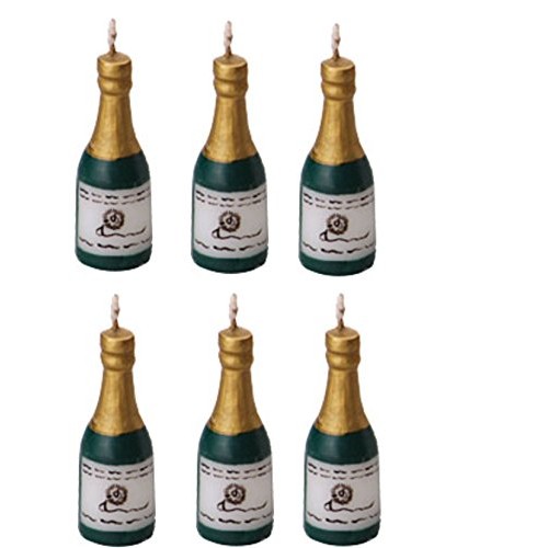 Oasis Supply Wax Champagne Candle Holders With Birthday Candles