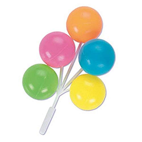 Oasis Supply Balloon Cluster For Cupcake/Cake, 5-Inch, Neon Colo