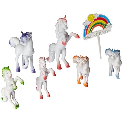 Oasis Supply Unicorn Playset Cake Topper Kit -7 Piece Set