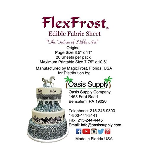 Oasis Supply Magic Flexfrost Edible Image Fabric Icing Sheets -