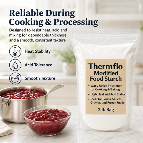 Thermflo 2 lbs Canning & Freezing Food Thickener — Perfect for Jams, Pie Filling, Freezer-Ready Recipes & Homemade Preserves