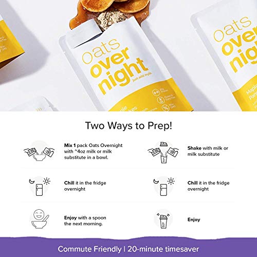 Oats Overnight - Maple Pancakes 8 Pack Dairy Free, High Protei