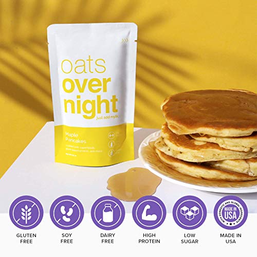 Oats Overnight - Maple Pancakes 8 Pack Dairy Free, High Protei