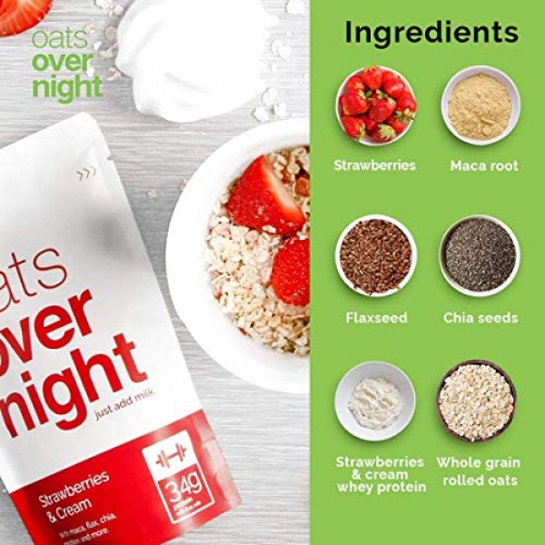 Oats Overnight - Variety Pack 8 Pack with BlenderBottle High P...
