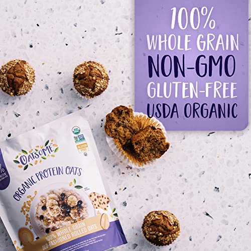 Oatsome Protein Organic Rolled Oats, 3lb Bag