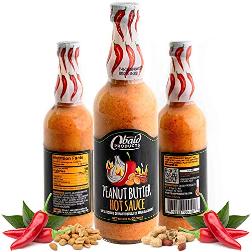 Obaid Products Peanut Butter Hot Sauce - 3.25 Oz. Gourmet Jalape