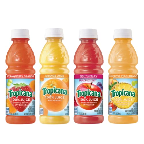 Tropicana Fruit Juice Variety Pack - Strawberry Orange, Orange F...