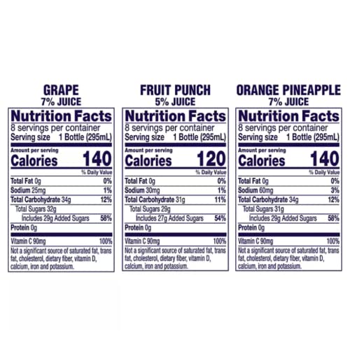 Welchs Fruit Juice Variety Pack - Grape, Fruit Punch, and Orang...
