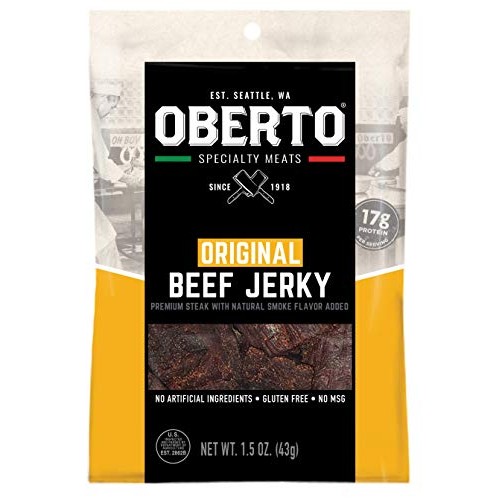 Oberto Specialty Meats Original Beef Jerky, 1.5 Ounce Pack Of 8