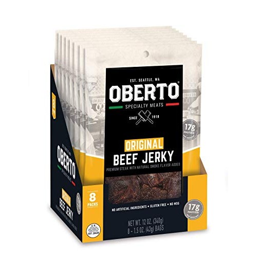 Oberto Specialty Meats Original Beef Jerky, 1.5 Ounce Pack Of 8