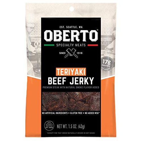 Oberto Specialty Meats Teriyaki Beef Jerky, 1.5 Ounce Pack Of 8