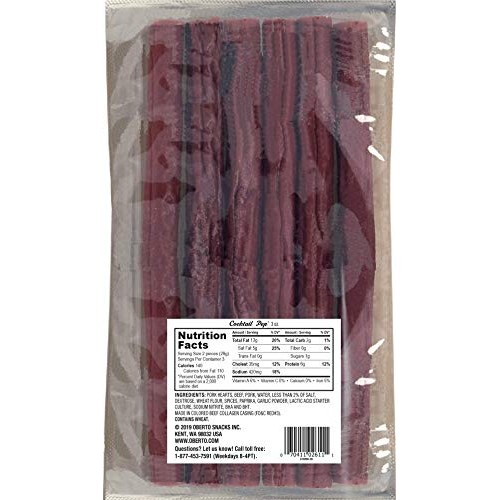 Oh Boy! Oberto Classics Cocktail Pep Smoked Sausages, 3 Ounce P...